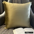thumbnail image 1 of The HomeCentric Decorative Throw Pillow Cases Light Gold Pack of 2, 22"x22" (55x55 cm) Satin Solid Cushion Covers For Sofa, Solid Modern Style - Light Gold Slub Satin, 1 of 10