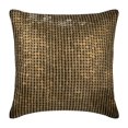 thumbnail image 1 of The HomeCentric Decorative Throw Pillow Cover Accent Couch Pillow 24x24 Brown Silk Pillow Case Handmade Square Gold Sequin Embroidered Brown Pillow Cover Pack of 2 24x24 inch (60x60 cm) - Gold Friend, 1 of 3