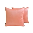 thumbnail image 1 of The HomeCentric Decorative Throw Pillow cover Peach & Coral Pack of 2, 14"x14" (35x35 cm) Art Silk Solid & Two Tone Silk Pillowcase For Sofa Chouch, Hotels, living, Bed Room Modern-Peach Coral Luxury, 1 of 4