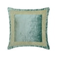 thumbnail image 1 of The HomeCentric Decorative Throw Pillow cover Teal 24"x24" (60x60 cm) Velvet Pearl, Zardozi Hand Embroidery Cushion cover For Sofa Chouch, Hotels, living, Bed Room, Border - Velvet Pearlshine, 1 of 9