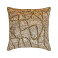 thumbnail image 1 of The HomeCentric Decorative Throw Pillow covers Gold Pack of 2, 26"x26" (65x65 cm) Jacquard Foil, Bead, Sequins, Hand Embroidery Pillowcase, Abstract Modern Style - Old World Gold, 1 of 10