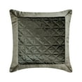 thumbnail image 1 of The HomeCentric Decorative Throw Pillow covers Gray 16"x16" (40x40 cm) Velvet Patchwork, Quilted Cushion Covers For Sofa, Geometric Modern Style - Quilted Quadrant, 1 of 3