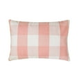 thumbnail image 1 of The HomeCentric Designer Pink 12"x14" (30x35 cm) Lumbar Pillow Cover, Cotton Buffalo Checks Oblong Pillow, Checkered Pattern Contemporary Style - Peach Pink Plaid Play, 1 of 10