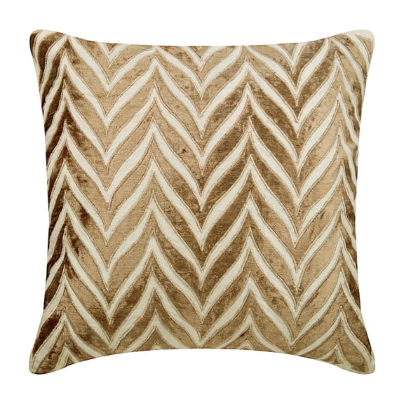 The HomeCentric Euro Pillow, Ivory European Pillow Shams Pack of 2, 26x26 inch (65x65 cm), Silk Euro Size Pillow Shams, Chevron, Modern Euro Shams Easter - We Danced Chevron