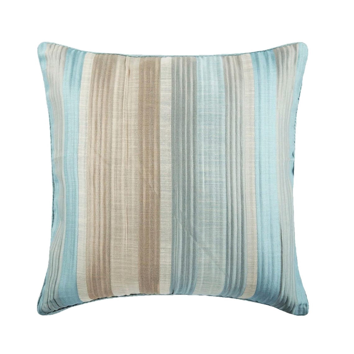 The HomeCentric Euro Sham Pillow, Blue European Sham&nbsp;Pillow Covers Pack of 2, 26x26 inch (65x65 cm), Jacquard Euro Pillow Shams, Striped, Contemporary Euro Pillow Covers Easter - Aqua Martini