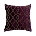 thumbnail image 1 of The HomeCentric Euro Sham Pillow Covers Purple Pack of 2, 26x26 inch (65x65 cm) Cushion Cover Velvet Trellis & Lattice Beaded Pillow Cover&nbsp;For Sofa Geometric Art Deco - Estrellas, 1 of 4