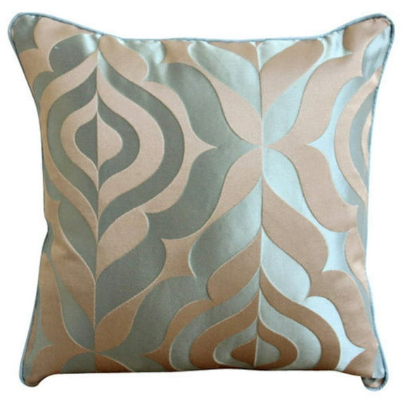 The HomeCentric Euro Sham Pillow, Teal Blue European Pillow Shams Pack of 2, 26x26 inch (65x65 cm), Jacquard Euro Pillow Shams, Damask, Modern Euro Size Pillow Covers Easter - Teal Luxury