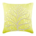 thumbnail image 1 of The HomeCentric Euro Sham, Yellow Euro Pillow Covers Pack of 2, 26x26 inch (65x65 cm) Silk European Pillow Covers, Nature & Floral, Leaf, Tree, Mother Of Pearls, Euro Pillow Easter - Yellow Tree, 1 of 3