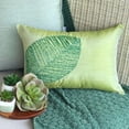 thumbnail image 1 of The HomeCentric Green Lumbar Pillow Cover, Leaf Design Tropical Theme Lumbar Pillow Cover, Pack of 2, 12"x14" (30x35 cm) Lumbar Pillow Cover, Rectangle Silk Lumbar Pillow Cover, Floral - Green Leaf, 1 of 10