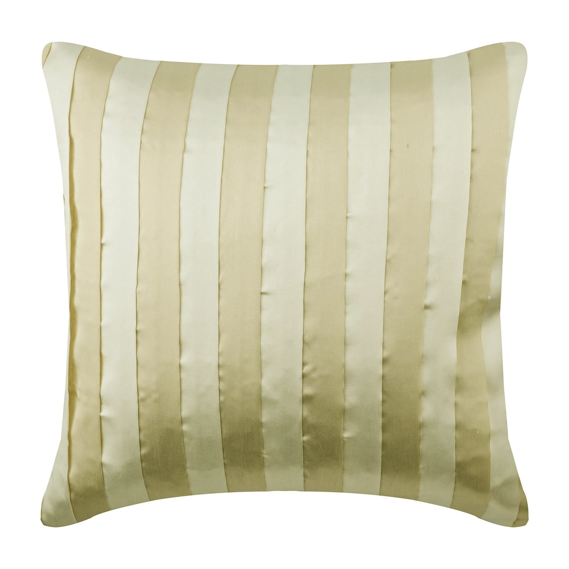 The HomeCentric Ivory Pillow Cover Pack of 2 20x20 inch (50x50 cm) Luxury Cream Throw Pillow Cover for Couch Patchwork Pillow Cover Pillow Case Throw Pillow Cover Square Satin Striped - Butterscotch