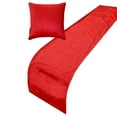 thumbnail image 1 of The HomeCentric King / Queen / Twin Red Decorative Bed Runner CA King 86"x18" Bed Runner WITH Two Pillow Cover, Velvet Bed Scarf on Velvet fabric - Red Velvet Plush, 1 of 4