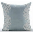 thumbnail image 1 of The HomeCentric Light Blue Throw Pillows Cover Beaded Baroque French Toile Theme Pillows Cover Pack of 2 20x20 inch (50x50 cm) Pillow Case Floral Square Silk Pillowcase Victorian Easter - White Waters, 1 of 4