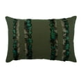 thumbnail image 1 of The HomeCentric Olive Green Pack of 2,12"x24" (30x60 cm) Lumbar Couch Cushion Covers, Linen Feather Pillow Cover Sofa, Abstract Pattern Modern Style - Peacock Masquerade, 1 of 3