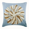 thumbnail image 1 of The HomeCentric Pack of 2 22x22 inch (55x55 cm) Throw Pillow Cover Light Blue Throw Pillow Cover Couch Beaded Jute Dahlia Flower Pillow Cover Cotton Linen Square Cushion Cover Floral Easter-Flower Bud, 1 of 3