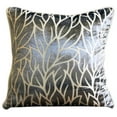 thumbnail image 1 of The HomeCentric Pack of 2 22x22 inch (55x55 cm) Throw Pillow Cover Paloma Green Pillows Cover Leaf Design Tropical Theme Pillows Cover Burnout Velvet Square Pillowcases Floral - Paloma Gray Leaves, 1 of 4