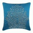 thumbnail image 1 of The HomeCentric Pack of 2 22x22 inch (55x55 cm) Throw Pillow Cover Royal Blue Throw Pillow Cover Damask Zardozi Crystals Throw Pillow Cover Art Silk Throw Pillow Cover Floral Easter-Damask Royal Blue, 1 of 3