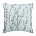 thumbnail image 1 of The HomeCentric Pillow Case Covers With Zipper White Pillow Cases Willow Design Crystals Pillows Cover Pack of 2 14x14 inch (35x35 cm) Pillow Covers Square Silk Pillows Cover Floral - Crystal Willow, 1 of 5