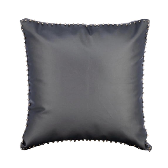The HomeCentric Pillow Case Custom Grey Pillow Cases Solid Pillowcases Pack of 2 12x12 inch (30x30 cm) Cushion Covers Faux Leather Square Pillow Covers Metallic Spikes Pillows Cover - Silent Night