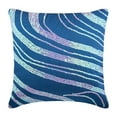 thumbnail image 1 of The HomeCentric Pillow Case Zip Royal Blue Shams Sequins Swirls Sparkly Pillow Shams Pack of 2 24x24 inch (60x60 cm) Pillow Sham Square Silk Pillow Sham Pillow Shams Style Abstract - Royal Formal, 1 of 8