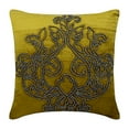 thumbnail image 1 of The HomeCentric Pillow Case Zipper, Chartreuse Pillow Shams, Damask Sparkly Charcoal Grey Beads Pillow Shams, Pack of 2, 24x24 inch (60x60 cm) Pillow Sham, Square Velvet Shams, Floral - Lord Medusa, 1 of 3