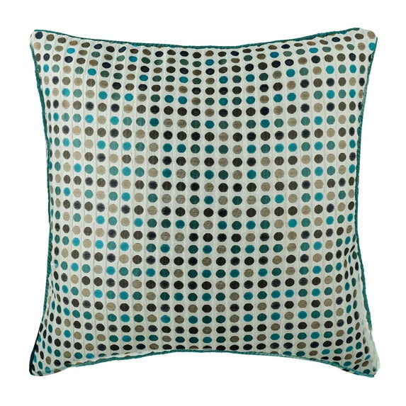 The HomeCentric Pillow Case Zipper, Multi Color Shams, Dotted Retro Polka Dots Pillow Shams, Pack of 2, 24x24 inch (60x60 cm) Pillow Sham, Square Jacquard Pillow Shams, Pillow Shams - Retro Dots