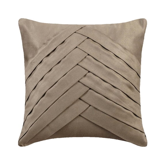 The HomeCentric Pillow Cases Decorative Pillow Covers Pack of 2 14x14 inch (35x35 cm) Grey Suede Throw Pillow Covers Handmade Pillow Covers Solid Color Pillow Covers - Stone Grey No Limits No Lines
