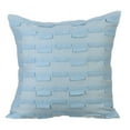 thumbnail image 1 of The HomeCentric Pillow Cover, Aqua Blue Accent&nbsp;Pillows Pack of 2, 16x16 inch (40x40 cm) Cotton Linen Pillow Covers, Solid Color, Pintucks, Textured, Striped, Designer Fabric - Sky & Ocean, 1 of 2