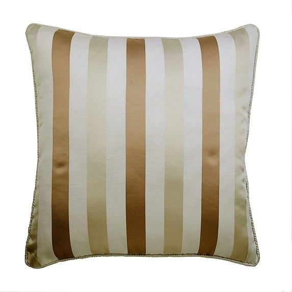 The HomeCentric Pillow Cover, Beige Decorative Pillow Covers Pack of 2, 16x16 inch (40x40 cm) Jacquard Pillow Covers, Striped, Couch Pillow Covers Easter - Striped With Beige