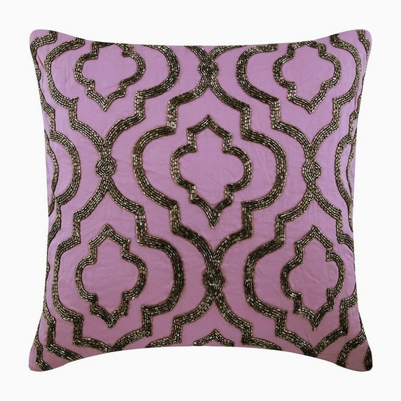 The HomeCentric Pillow Cover, Decorative Pillowcases, Decorative Pillow Covers Pack of 2, 24x24 inch (60x60 cm) Purple, Cotton Throw Pillow Covers, Handmade Pillow Covers, Modern, Abstract - Bewitched