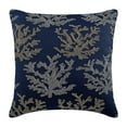 thumbnail image 1 of The HomeCentric Pillow Cover Navy Blue, Beaded Sea Weeds Sea Ocean Beach Theme Throw Pillow Cover, Pack of 2, 18x18 inch (45x45 cm) Throw Pillow Cover, Linen Floral Mediterranean, Sea - Sea Weeds Swim, 1 of 9