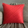 thumbnail image 1 of The HomeCentric Pillow Covers, 24x24 Pillow Covers Red, Designer Red Shams, Textured Pintucks Solid Color Pillow Sham, Pack of 2, 24x24 inch (60x60 cm) Pillow Sham, Square Faux Suede Shams - Red, 1 of 10