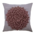 thumbnail image 1 of The HomeCentric Pillow Covers, Origami Flower Felt Pillow Cover, Pack of 2, 18x18 inch (45x45 cm) Suede Pillowcase Square Lavender Throw Pillows Cover Couch Cushion Cover, Style, Floral - Flowerbed, 1 of 3