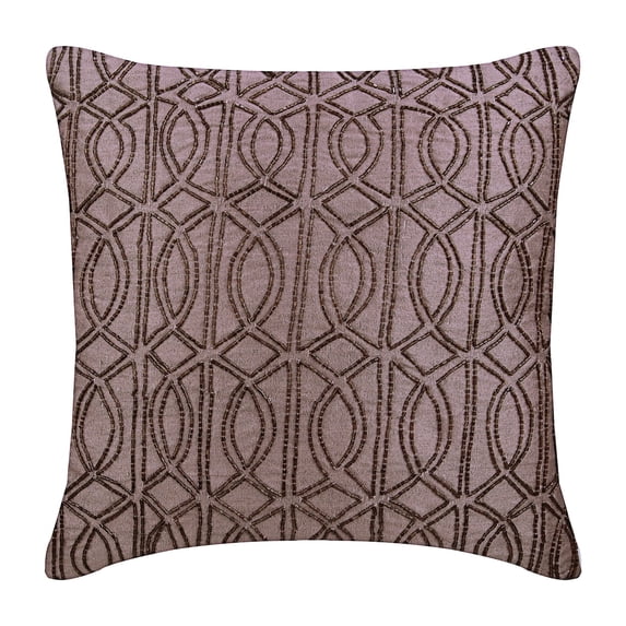 The HomeCentric Pillow Covers, Pack of 2, 22x22 inch (55x55 cm Purple Throw Pillows Cover Couch, Lattice Trellis Throw Pillows Cover, Art Silk Square Pillows Cover, Geometric - The Class Effect