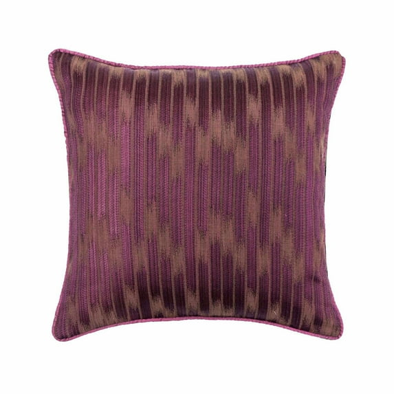 The HomeCentric Pillow Covers, Purple Throw Pillow Covers, Pack of 2, 14x14 inch (35x35 cm) Jacquard Silk Striped Throw Pillows For Couch, Striped Pattern Modern Style Easter - Purple Treat