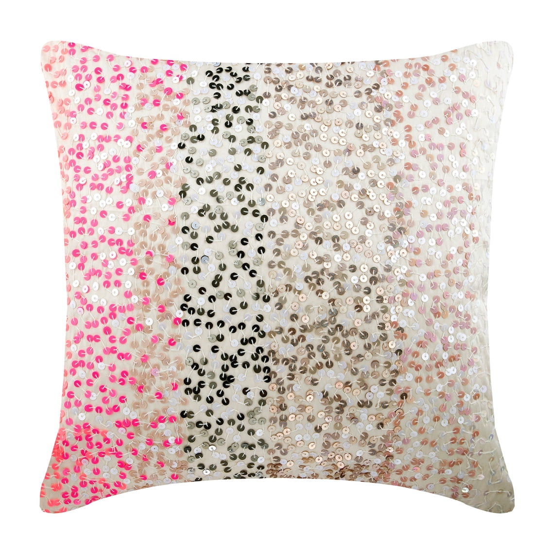 The HomeCentric Pillow Covers With Zippers, Pillow Covers For Couch, Pillow Covers Pack of 2, 20x20 inch (50x50 cm) Pink, Silk Throw Pillow Covers, Handmade Pillow Covers,, Ombre - The Faraway Land