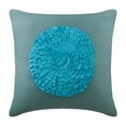 thumbnail image 1 of The HomeCentric Pillow Sham Covers, Aqua Blue European Sham&nbsp;Covers Pack of 2, 26x26 inch (65x65 cm), Suede Euro Pillow Covers, Nature & Floral, Ruffles, Modern Euro Sham Covers - Vintage Mist, 1 of 3
