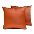 thumbnail image 1 of The HomeCentric Plain Pillow Covers Rust Pack of 2, 16"x16" (40x40 cm) Pillow Covers, Art Silk Plain & Solid Throw Pillows For Sofa, Solid Pattern Modern Style - Rust Luxury, 1 of 5