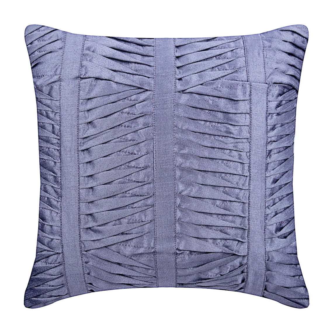 The HomeCentric Purple Throw Pillow Cover Textured Pintucks Pillow Cover Throw Pillow Cover Pack of 2 18x18 inch (45x45 cm) Square Silk Pillow Cover Pillow Modern Solid Color - Purpley Beauty