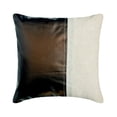 thumbnail image 1 of The HomeCentric Sham Pillow Cover, Decorative Brown European Pillow Shams Pack of 2, 26x26 inch (65x65 cm) Faux Leather Euro Size Pillow Shams, Patchwork, Euro Pillow Shams - Better Half Choco, 1 of 4