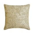 thumbnail image 1 of The HomeCentric Throw Pillow Case, Ecru Accent Pillows, Floral Pillow Covers, Pack of 2, 12x12 inch (30x30 cm) Cushion Covers, Linen Throw Pillow Covers, Mother Of Pearls & Jute Leaf - Pearl Divine, 1 of 5
