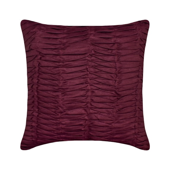 The HomeCentric Throw Pillow Case, Pillow Covers Pack of 2, 12x12 inch (30x30 cm) Purple Suede Throw Pillow Covers, Handmade Cushion Covers, Solid Color Pillow Covers, Easter- Sangria Wine Wind Folds