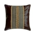 thumbnail image 1 of The HomeCentric Throw Pillow Cover, Black & Brown Pack of 2, 16"x16" (40x40 cm) Throw Pillows, Faux Leather Patchwork Leather Throw Pillows For Couch, Geometric Modern Style Easter - Leatherpolis, 1 of 3
