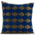thumbnail image 1 of The HomeCentric Throw Pillow Cover, Blue Decorative&nbsp;Toss Pillows Pack of 2, 16x16 inch (40x40 cm) Silk Throw Pillow Covers, Moroccan, Lattice, Trellis, Beaded, Pillow Covers - Living Blue Tops, 1 of 3