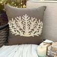 thumbnail image 1 of The HomeCentric Throw Pillow Cover, Brown Pillow Covers Pack of 2, 16x16 inch (40x40 cm) Linen Decorative Toss Pillow Covers, Coral, Pearl, Beach Style Couch Throw&nbsp;Pillow Covers - Coral Harvest, 1 of 10