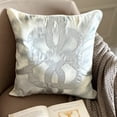 thumbnail image 1 of The HomeCentric Throw Pillow Cover, Decorative Ivory Pack of 2, 22x22 inch (55x55 cm) Throw Pillow Covers, Velvet Greek & Applique & Foil Throw Pillows For Couch, Geometric , Style - Greek Electra, 1 of 10