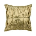 thumbnail image 1 of The HomeCentric Throw Pillow Cover, Gold Couch Throw&nbsp;Pillow Covers, Pack of 2, 18x18 inch (45x45 cm) Faux Leather & Suede Toss Pillows, Pillow Covers Pintucks & Textured, Solid - Stunning Gold, 1 of 3
