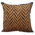 thumbnail image 1 of The HomeCentric Throw Pillow Cover Pack of 2 22x22 inch (55x55 cm) Cushion Cover Navy Blue Pillow case Art Deco Velvet Applique Pillow Cover Silk Square Cushion Cover Geometric Art Deco - Arty Chevron, 1 of 2
