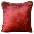 thumbnail image 1 of The HomeCentric Throw Pillow Cover With Zipper Maroon Pillows Cover Solid Color Beaded Cord Pillow Case Pack of 2 14x14 inch (35x35 cm) Pillow Cover Square Velvet Pillows Cover Solid - Maroon Shimmer, 1 of 6