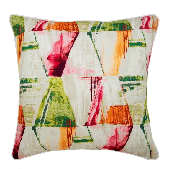 The HomeCentric Throw Pillow Covers, Abstract Couch Cushion Covers 24 x 24 Pillow Covers Cotton Hand Paint Printed Decorative Pillows, Multi Pillow Covers Pack of 2, 24x24 inch (60x60 cm) - Paint It