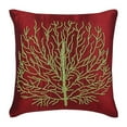 thumbnail image 1 of The HomeCentric Throw Pillow Covers, Throw Pillow Cover For Couch, Red Pack of 2, 22x22 inch (55x55 cm) Square Beaded Winter Tree Decorative Pillow Covers, Contemporary Style, Floral - Tree Of Joy, 1 of 3